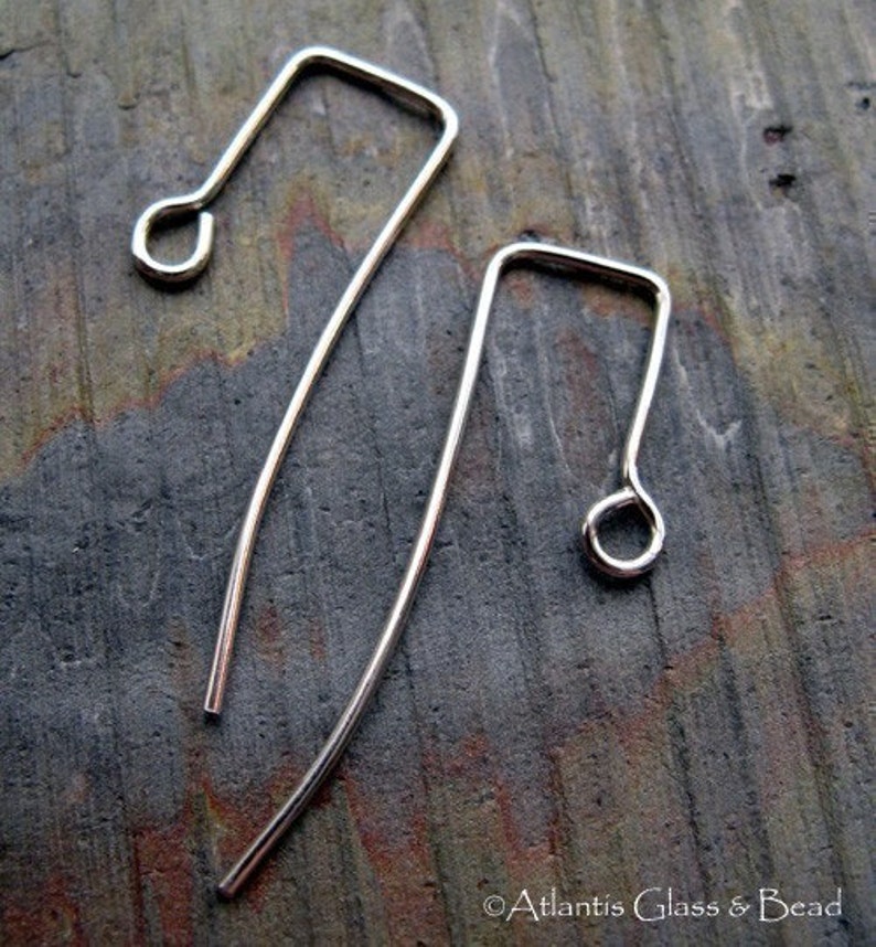 Handwerklich gefertigte Ohrhaken-Brisuren. Sterling Silber oder 14k Gold gefüllt 4 Paar Ohrringe. Hochwertige Schmuckteile, Ohrdrähte oder Haken. Bild 3