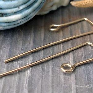 Ganci per orecchini quadrati. Monili per orecchini fatti a mano in argento sterling o placcati in oro 14k. Componenti per gioielli artigianali. AGB Cajon