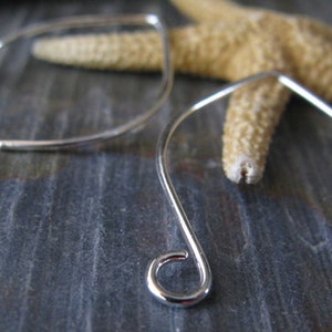 Sterling silver or 14k gold filled ear wires. Handmade artisan jewelry findings earring hooks. AGB Smooth Bamba image 3