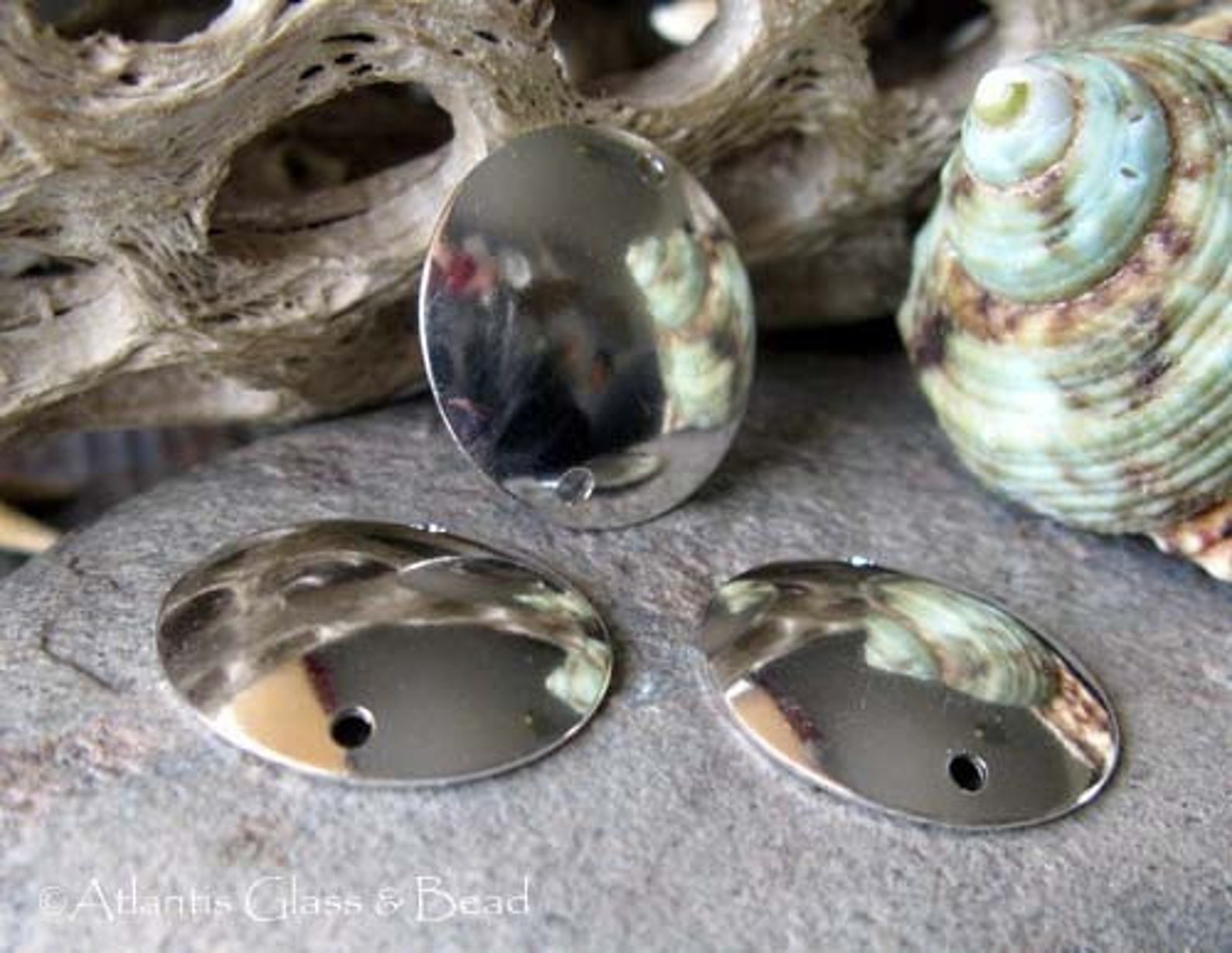 Sterling Silver Handmade Domed Discs. Artisan Jewelry Findings ...