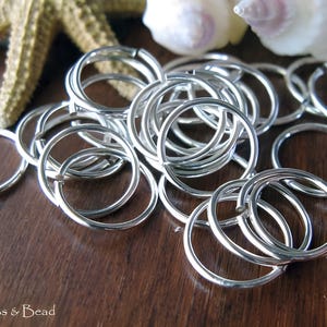 Round jump rings 20 gauge 10mm. AGB handmade artisan sterling silver, oxidized sterling or gold filled hand cut quality jewelry finding