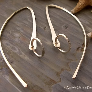 14k gold filled simple spike earrings.  Minimalist ear wires.  Add your favorite bead or gem.  AGB Delia