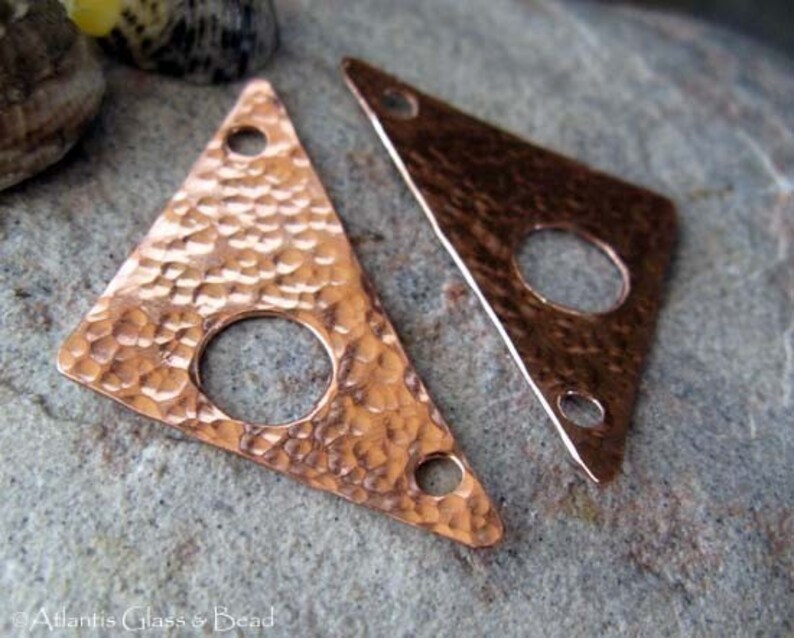 AGB Artisan Copper Jewelry Findings Unique Triangle Components Etsy