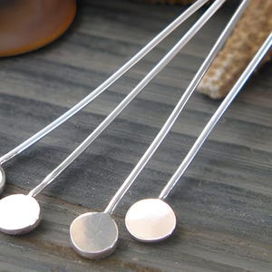 Handmade Sterling Silver Headpins, 2 inch, 20/22 Gauge (4 pieces) Doris