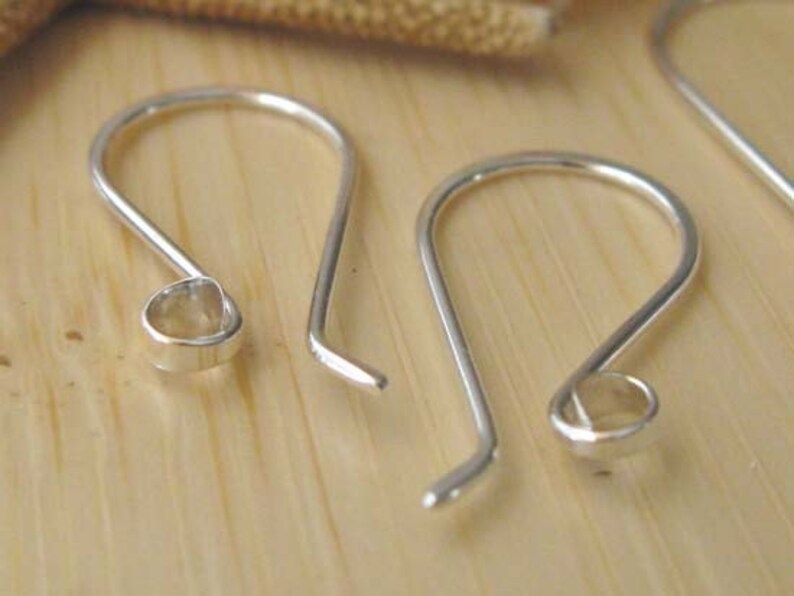 Sterling silver french hook earring wires artisan handmade Etsy