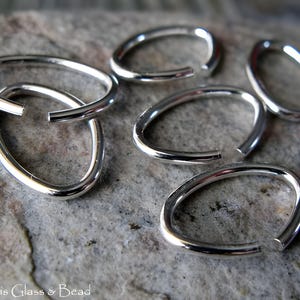 Anelli ovali grandi calibro 16, 14x9,5 mm, tagliati a mano con sega da componenti per gioielli in argento sterling o riempiti d&#39;oro