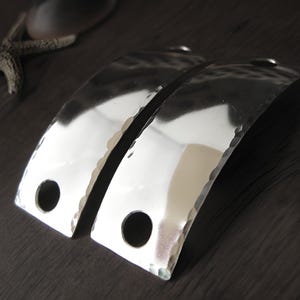 Basisstuk voor een sterling zilveren armband: Handgestempeld sieradenonderdeel (3,8 x 1,27 cm)