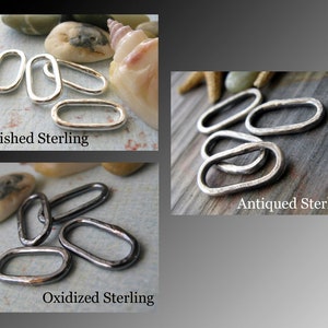 Sterling silver closed smooth 16 gauge rings. You choose size and finish. Artisan handmade quality jewelry findings. AGB Eleos image 5