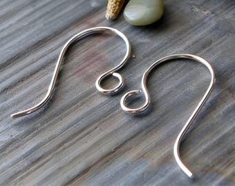 Handgemachte französische Haken Ohrdrähte Sterling Silber oder Gold filled Ohrring Haken Schmuck AGB Zorongo