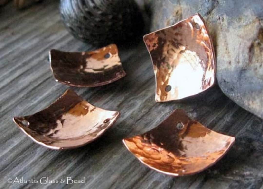 AGB Artisan Copper Jewelery Findings Domed 13mm Square - Etsy