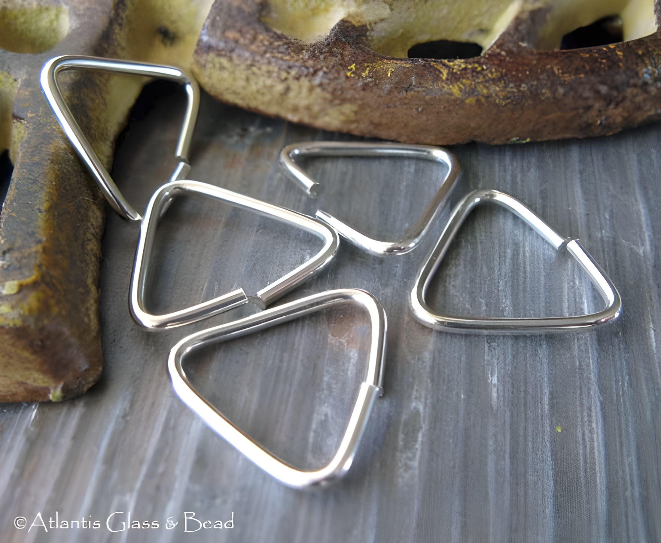 Large Triangle Jump Ring Bails Hand Cut From 16 Gauge Sterling Silver ...