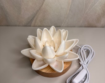 Lampe de table LED élément décoratif fleur de lotus