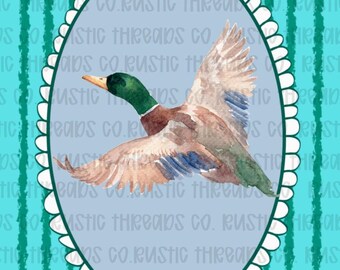 Vintage Coquette Duck PNG.