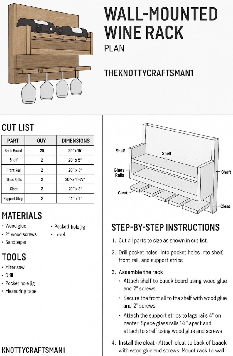 Planos de muebles DIY: 8 proyectos de carpintería para principiantes (Descarga PDF) imagen 8