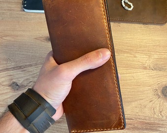 Portefeuille en cuir minimaliste, portefeuille en cuir véritable, portefeuille unisexe fait main avec porte-cartes, portefeuille parfait pour un usage quotidien, meilleur cadeau pour elle pour lui