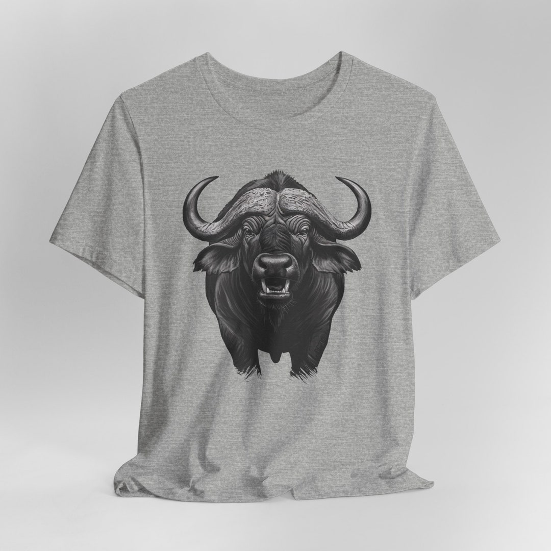 African Buffalo T-shirt: Wild Animal Graphic Tee