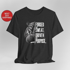 Motivational Hippo T-Shirt: Wild Animal Inspirational Tee