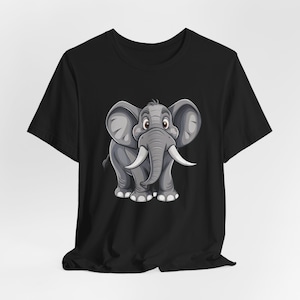 Illustratief T-shirt olifant cartoon - T-shirt cartoon olifant illustratief ontwerp leuk T-shirt met dieren