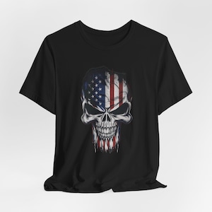 Patriotic Skull American Flag T-Shirt