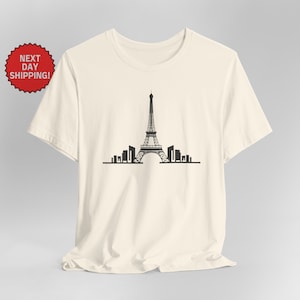 Paris Eiffel Tower T-Shirt: Chic Skyline Design