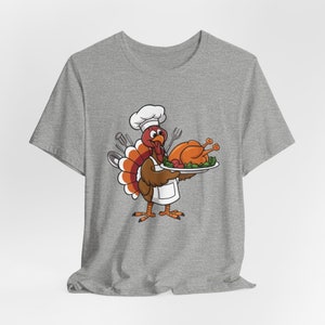 26- Turkije Chef Extraordinaire Cartoon Thanksgiving T-shirt