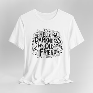 Hello Darkness My Old Friend Abstract Art with Coffee T-Shirt - Abstract Coffee T-Shirt - Dark and Dreamy Art