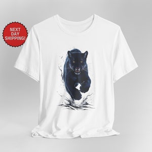 Fierce Black Puma Graphic Tee: Stylish Bold Design