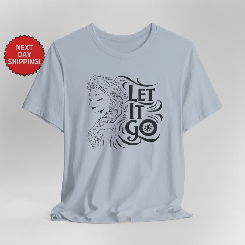Frozen Let It Go Elsa Black T-shirt - Etsy