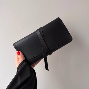 Organizzatore di gioielli Mini custodia per gioielli da viaggio Rotolo portagioielli in pelle Regalo di compleanno unico per moglie, fidanzata Accessori da viaggio in pelle