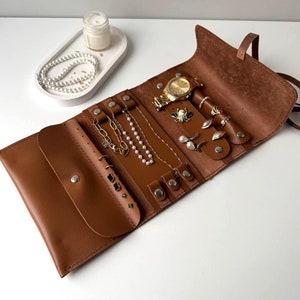 Reise Schmuck Fall Elegante Reise Schmuck Organisator für Frauen Handgemachte Schmuck Rolle Geburtstagsgeschenk für Ihre Frau Mutter Tochter Schwester Freund