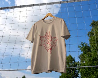 Teddi Sleeping in Flower T-Shirt, Vintage Style Heavy Cotton Tee