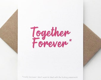 Funny Love Card - Marriage Card - Anniversary Card