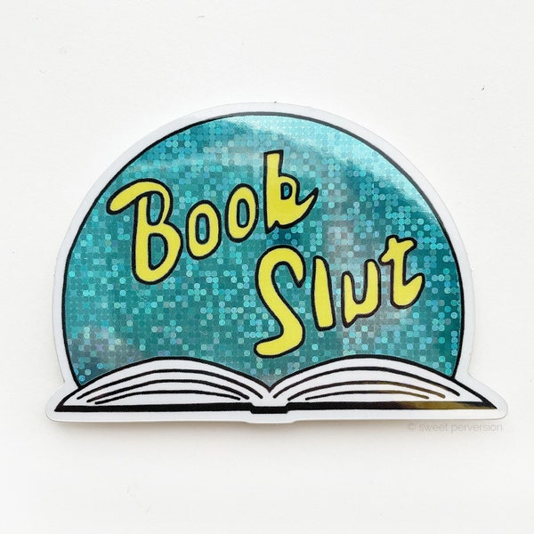 Book Lover Sticker. Book Slut Glitter Sticker. Book Lover Gift.