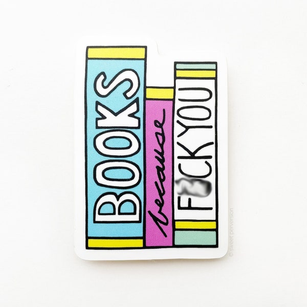 Book Lover Sticker. Bibliophile Sticker..