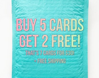 Buy 5 Cards Get 2 Free