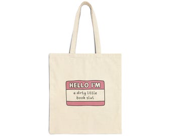 Funny Book Lover Tote Bag, Literary Canvas Carryall, Bookworm Library Gift