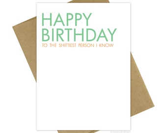 Birthday Card. Funny Birthday Card. Blank Birthday Card.