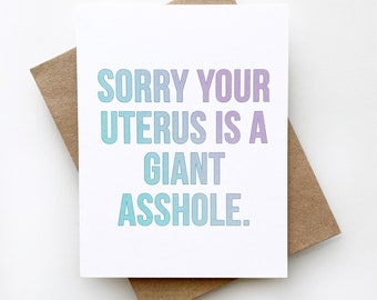 Hysterectomy Card - Uterus Card - Endometriosis Card