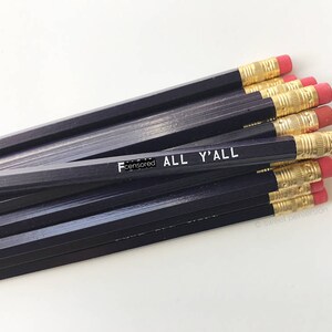 Purple Pencil Set. Sweary Pencils. Mature Pencil Set. F*ck All Yall