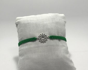 handgemaakte armband met chakra bedel, 4 chakra "Hart Chakra"