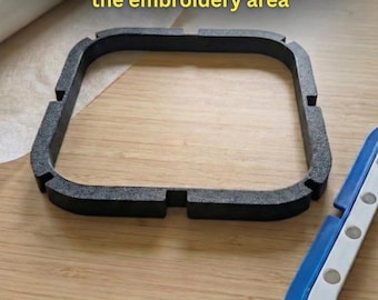 Mighty Hoop 5.5 Topper Holder | Embroidery Water Soluble Stabilizer & Topping Holder For Embroidery Hoops | 5x5 Magnetic Hoop
