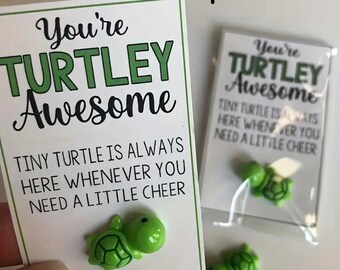 Small gift, Lucky charm, "You're Turtley Awesome"