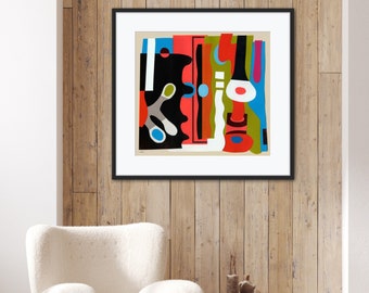 Pears in Pink & Green: digital download printable home decor wall art for kitchen, living room.