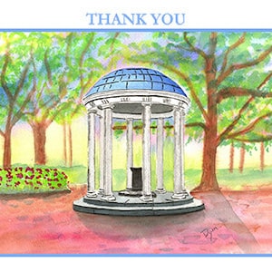 Tarjetas de agradecimiento de UNC Old Well