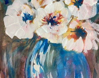 Original Floral Watercolor