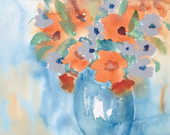 Watercolor Floral Color of the Year Bouquet