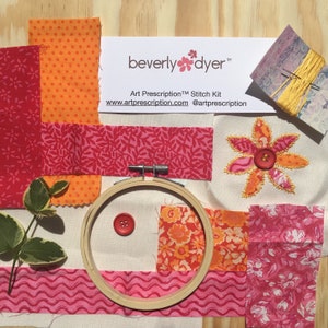 Slow Stitch: Art Prescription™ Stitch Kit, Textile Art, Meditative Stitching