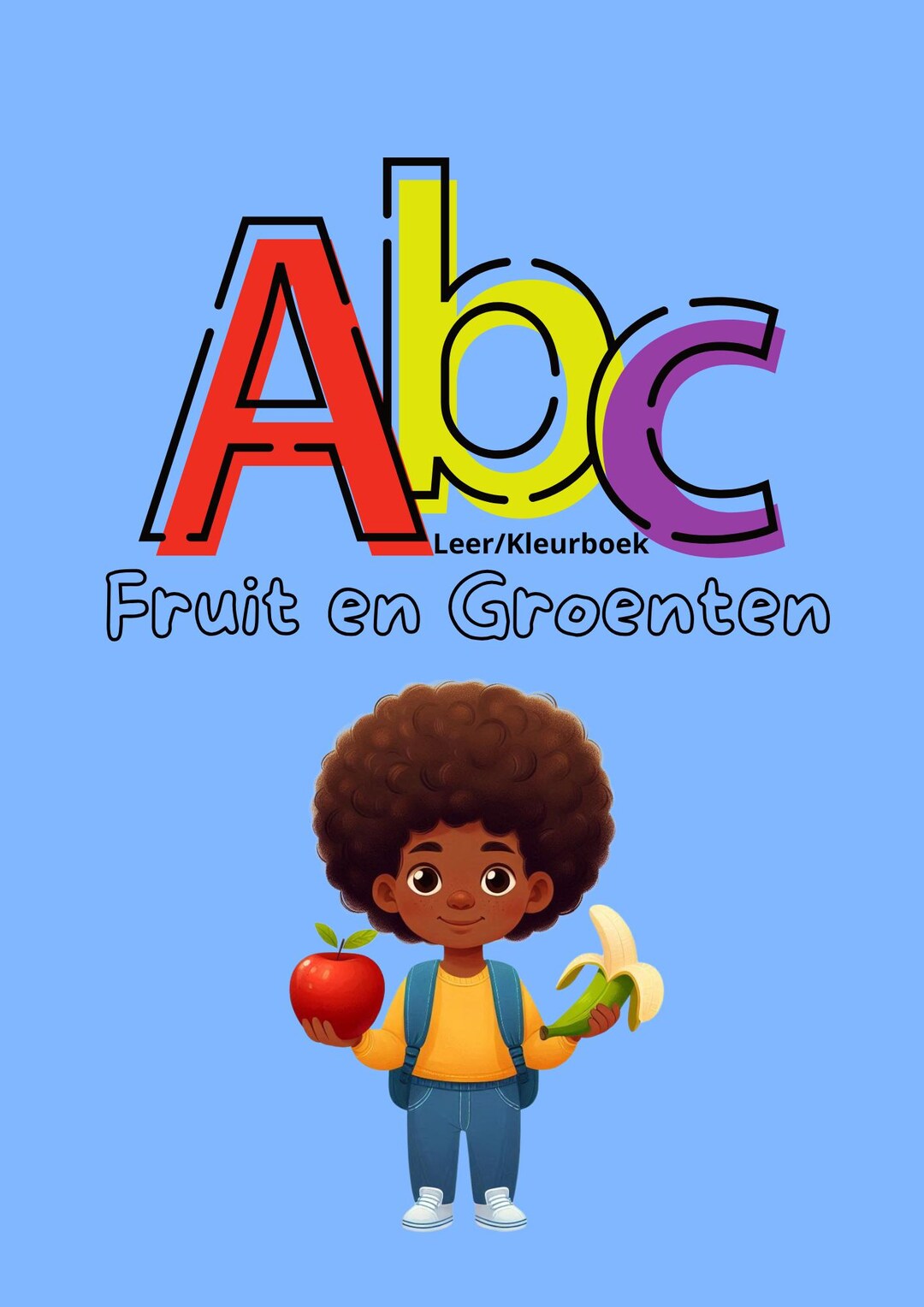 Het Alfabet, ABC Groenten En Fruit Editie, Digitale Kleurboek Voor ...