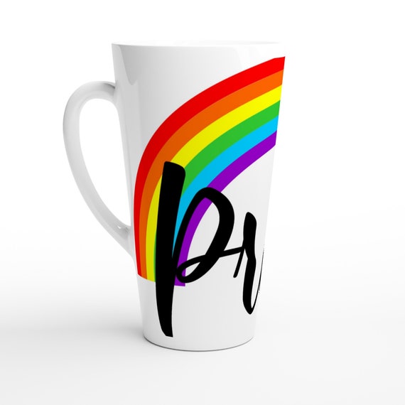 Pride Rainbow Latte 17oz Ceramic Mug