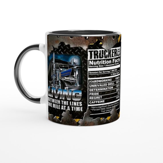 Mark's new Trucker Design  11oz Ceramic Mug with Color Inside